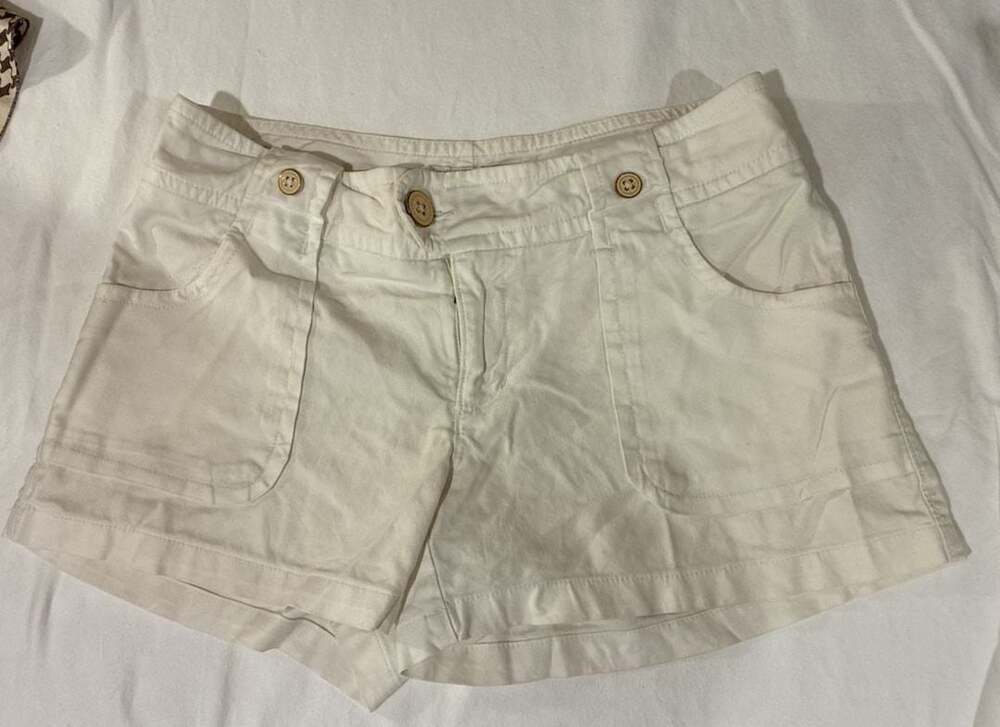 Banana Republic White Cargo Shorts Size 2